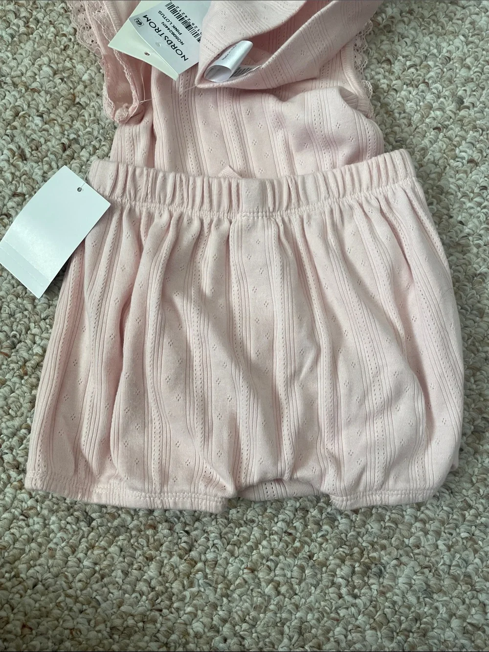 Nordstrom Baby Pink Lace-Trim 3-Piece Set & Tucker + Tate Hearts 2-Piece Set